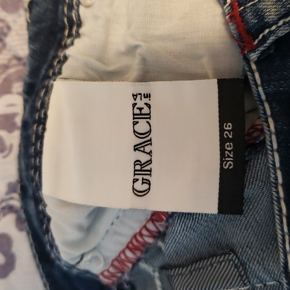 Grace In LA cropped Easy Fit Jeans 26 - Picture 11 of 12